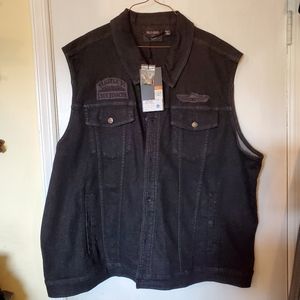 Harley-Davidson Black NWT Denim vest